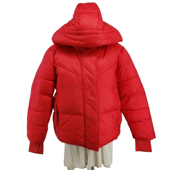 BCBGeneration Womens Size Large Red Puffer Coat NWT - Picture 1 of 15